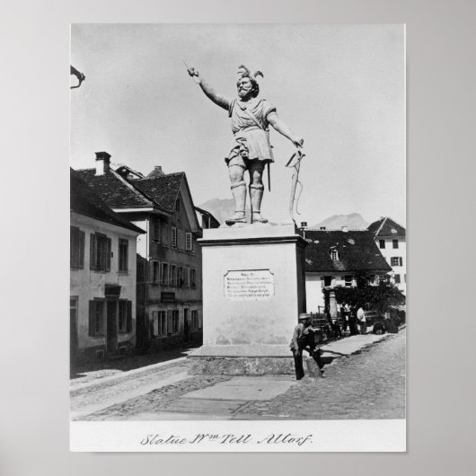 Poster Statue de William Tell, vers 1860-90 (Devant)