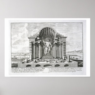 Poster Statue de Zeus Olympien par Phidias, assiette 5 fr