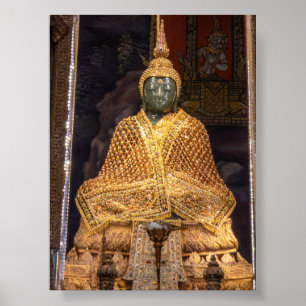 Poster statue du Bouddha Émeraude