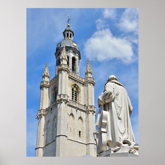 Poster Statue du compositeur Adrien Francois Servais, Hal (Devant)
