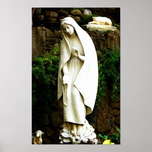 Poster Statue du jardin de la Vierge Marie (Devant)