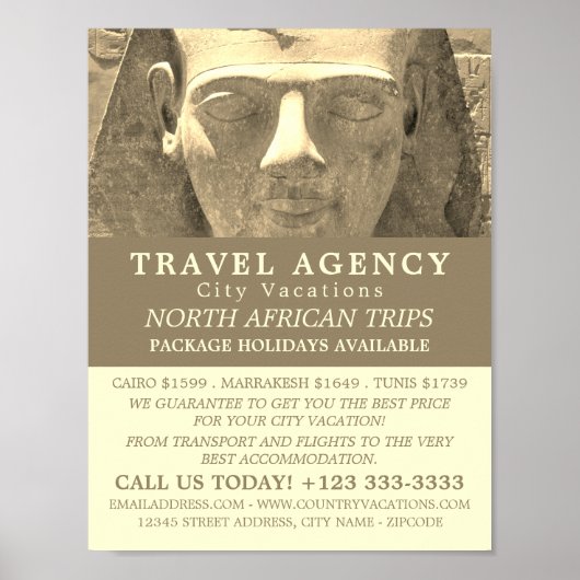 Poster Statue Du Roi Ramses II, Agence De Voyage Advert (Devant)