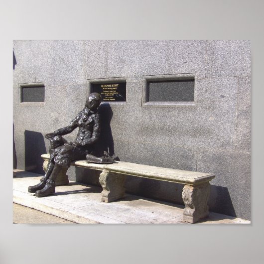 Poster Statue Eleanor Rigby, Liverpool, RU. (Devant)