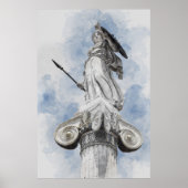 Poster Statue grecque classique d'Athéna - Photo - Timele (Devant)
