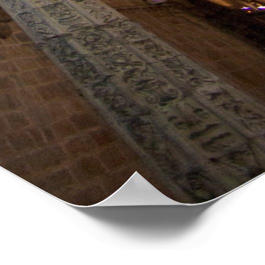 Poster Statue Jésus Dans Cathédrale, Intérieur (Coin)