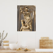 Poster Statue médiévale de l'Archange Michel (Cuisine)