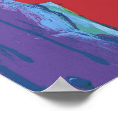 Poster Statue moderne de la liberté Aquarelle coeur rouge (Coin)