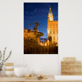 Poster Statue Neptune Dans La Fontaine (Cuisine)