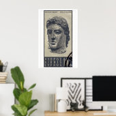 Poster Statue of Apollo - Cyprus - Postage Stamp Print (Bureau à domicile)