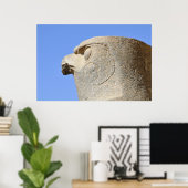 Poster Statue of Falcon God Horus at Edfu Temple, Egypt (Bureau à domicile)