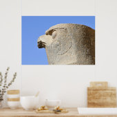 Poster Statue of Falcon God Horus at Edfu Temple, Egypt (Cuisine)