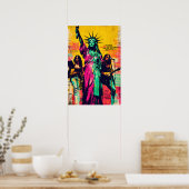 Poster Statue of Liberty Pop Art (Cuisine)