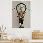 Poster Statue orne un bâtiment, Bavière (Cuisine)
