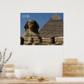 Poster Statue Sphinx à Giza Le Caire Egypte Souvenir (Cuisine)