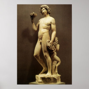 Poster Statue vintage de la Renaissance Bacchus par Miche