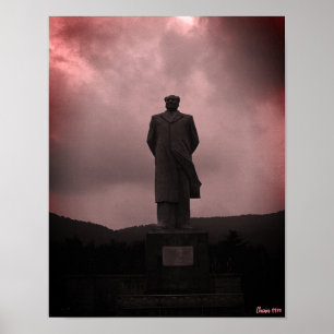 Poster Statue vintage de Mao Tse Tung de Changsha