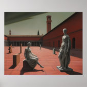 Poster Statues dans le paysage métaphysique | (Devant)