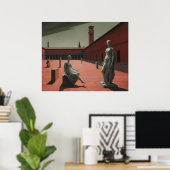 Poster Statues dans le paysage métaphysique | (Bureau à domicile)