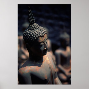 Poster Statues de Bouddha en usine