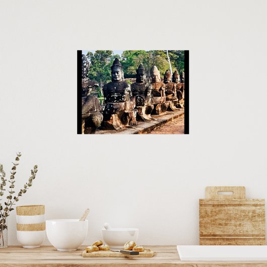 Poster Statues de dieux d'Angkor Thom (Cuisine)