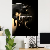 Poster Statues Du Marché Des Ours Et Des Ours (Bureau à domicile)