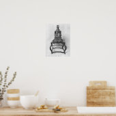 Poster Statuette de Confucius comme Mandarin, Qing (Cuisine)