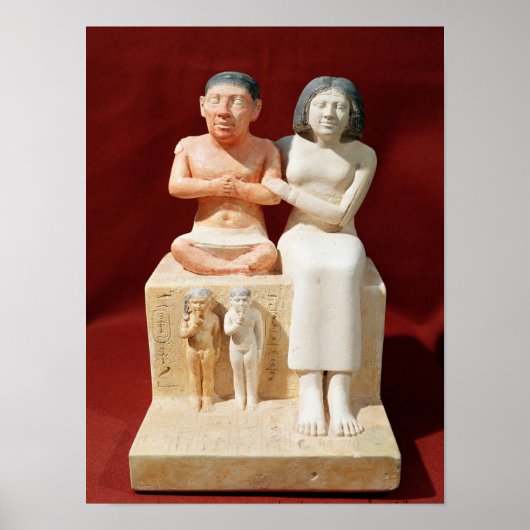 Poster Statuette du nain Seneb et de sa famille (Devant)