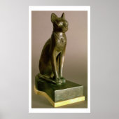 Poster Statuette d'un chat représentant la déesse Bastet (Devant)