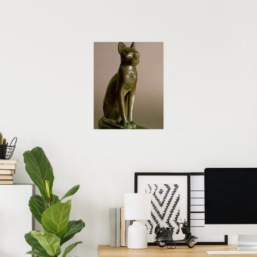 Poster Statuette d'un chat représentant la déesse Bastet (Bureau à domicile)