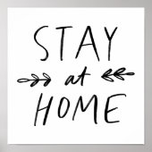 Poster Stay home | Main Drawn (Devant)