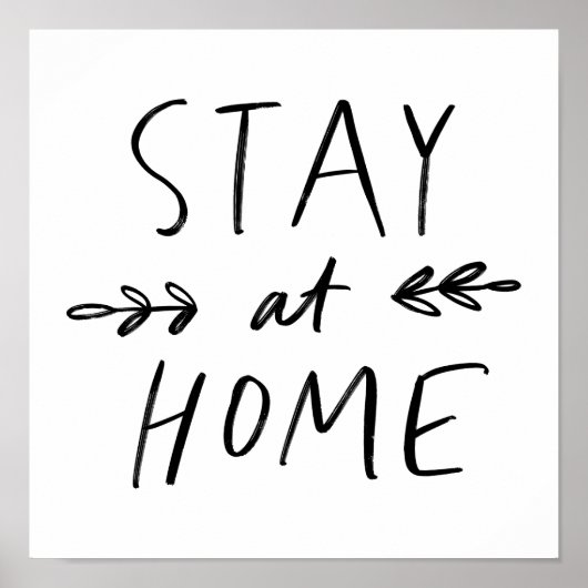 Poster Stay home | Main Drawn (Devant)