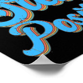 Poster STAY POSITIVE 70's typographie design rétro (Coin)