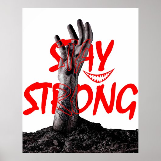 Poster : Stay Strong Motivational Quote Design  (Voorkant)