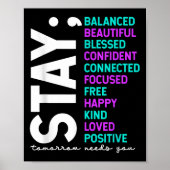 Poster Stay Tomorrow Needs You Suicide Prevention Awarene (Devant)