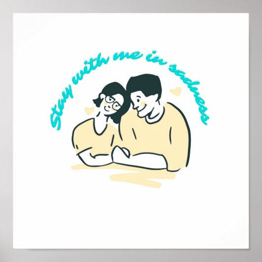 Poster Stay with me in sadness (Devant)