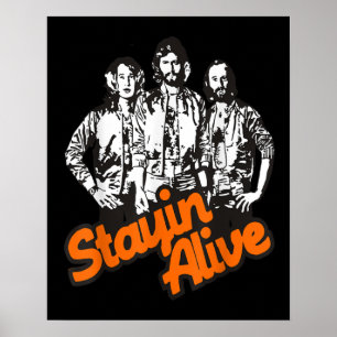 Poster Stayin Alive Bee Gees Band