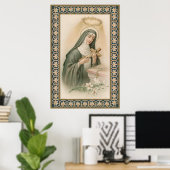 Poster Ste Rita de Cascia (M 015) (Bureau à domicile)