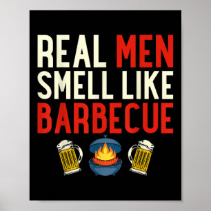 Poster Steak Grilling Drôle Barbecue Chef Vraiment Homme