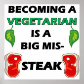 Poster Steak végétarien complet (Devant)