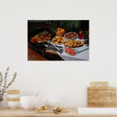 Poster Steaks, hamburgers, poulet (Cuisine)