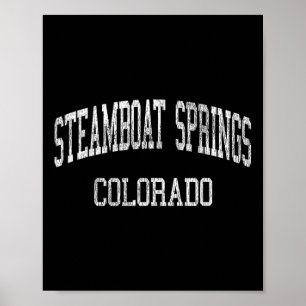 Poster Steamboat Springs Colorado Co Vintage Athletic Spo