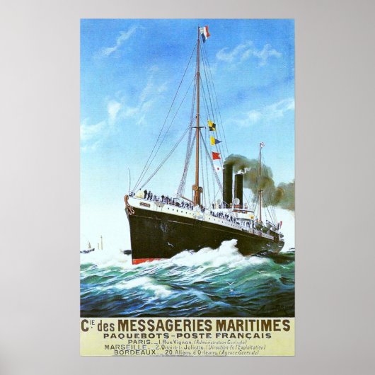 POSTER STEAMER MARCHANT FRANÇAIS CLASSIQUE (Devant)