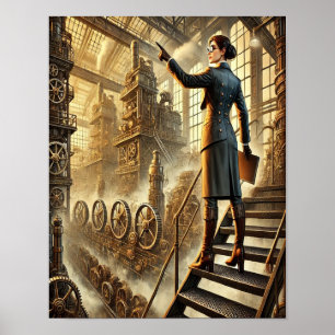 Poster Steampunk 13, La Femme de l'Usine