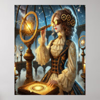 Poster Steampunk 26, Le Botaniste Bio-Mécanique