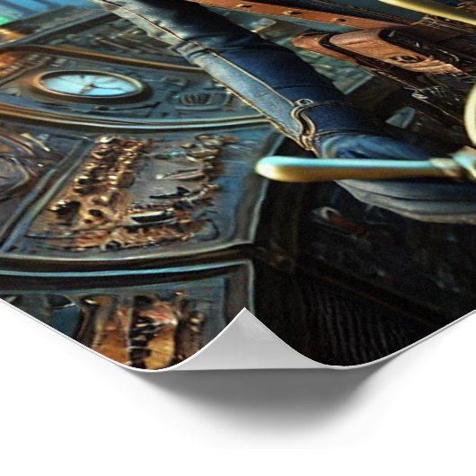 Poster Steampunk 34, Le Navigateur Submersible (Coin)