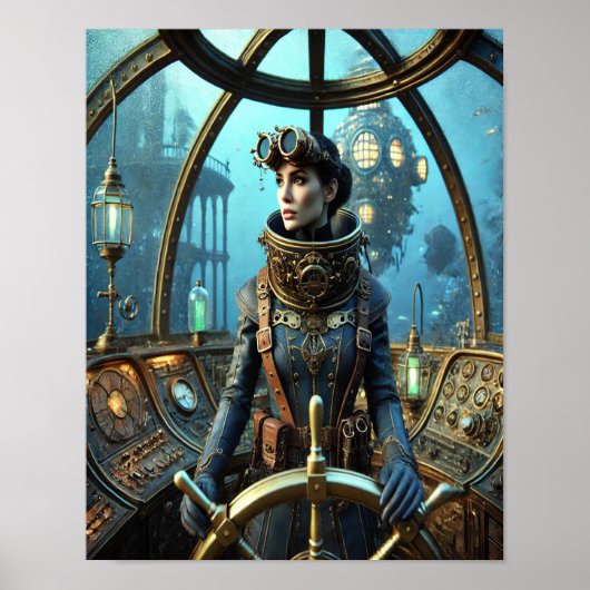Poster Steampunk 34, Le Navigateur Submersible (Devant)