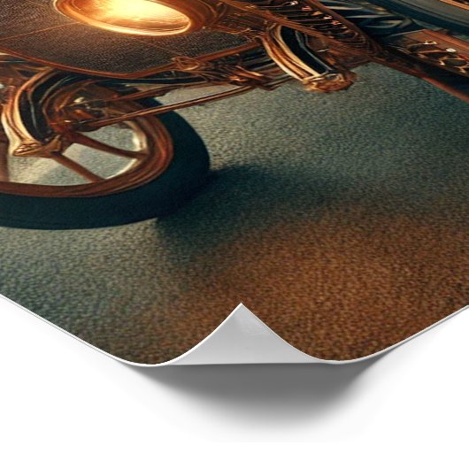 Poster Steampunk 40, Chaufffer Auto de fond (Coin)