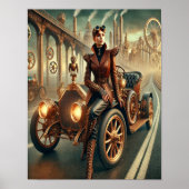 Poster Steampunk 40, Chaufffer Auto de fond (Devant)