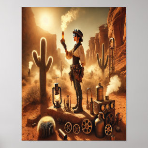 Poster Steampunk 60 L'Alchimiste du désert