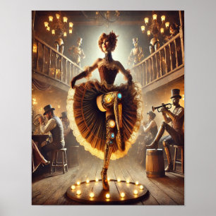 Poster Steampunk 61 La danseuse du salon de l'horl